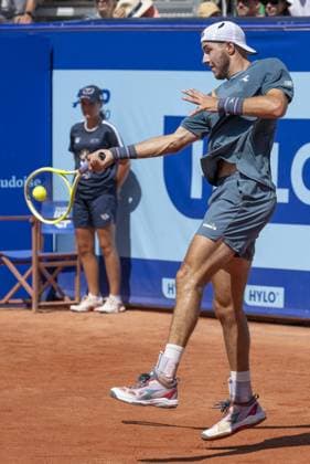International Tennis match - EFG Swiss Open Gstaad Gstaad Switzerland, 07 20 2024: Jan-Lennard Struff (GER) in semi final against Quentin Halys (FRA) during EFG Swiss Open. during EFG Swiss Open Gstaad, International Tennis match in Gstaad, Switzerland, July 20 2024 Gstaad Switzerland  Copyright: xIPAxSport ABACAx