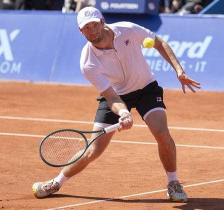 International Tennis match - EFG Swiss Open Gstaad Gstaad Switzerland, 07 20 2024: Quentin Halys (FRA) in semi final against Jan-Lennard Struff (GER) during EFG Swiss Open. during EFG Swiss Open Gstaad, International Tennis match in Gstaad, Switzerland, July 20 2024 Gstaad Switzerland  Copyright: xIPAxSport ABACAx