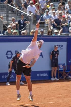 International Tennis match - EFG Swiss Open Gstaad Gstaad Switzerland, 07 20 2024: Quentin Halys (FRA) in semi final against Jan-Lennard Struff (GER) during EFG Swiss Open. during EFG Swiss Open Gstaad, International Tennis match in Gstaad, Switzerland, July 20 2024 Gstaad Switzerland  Copyright: xIPAxSport ABACAx