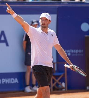 International Tennis match - EFG Swiss Open Gstaad Gstaad Switzerland, 07 20 2024: Quentin Halys (FRA) wins semi final against Jan-Lennard Struff (GER) during EFG Swiss Open. during EFG Swiss Open Gstaad, International Tennis match in Gstaad, Switzerland, July 20 2024 Gstaad Switzerland  Copyright: xIPAxSport ABACAx