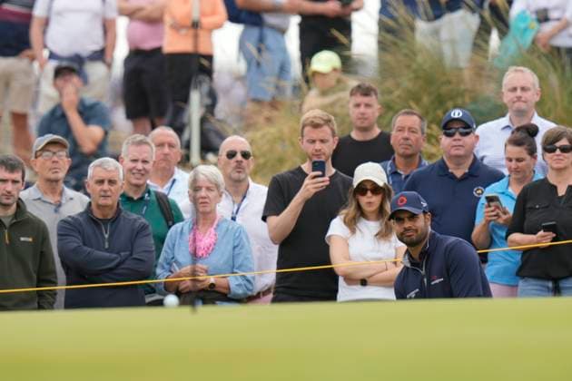 20th July 2024; Royal Troon Golf Club, Troon, South Ayrshire, Scotland; The Open Championship Round 3; Shubhankar Sharma putts onto the 12th hole  ActionPlus12670016 StevenxFlynn