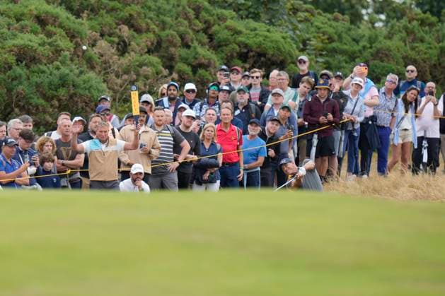 20th July 2024; Royal Troon Golf Club, Troon, South Ayrshire, Scotland; The Open Championship Round 3; Adam Scott plays from the rough on the 11th hole  ActionPlus12670023 StevenxFlynn