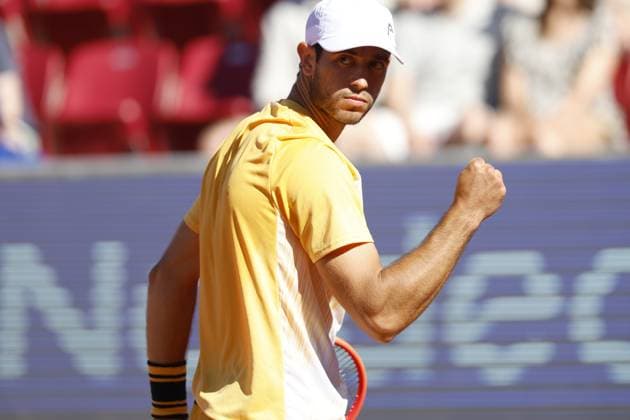 Portugal s Nuno Borges during Saturday s semifinal in the men s singles against Argentina s Thiago Agustin Tirante in the Nordea Open in Bastad, Sweden on july 20, 2024 BASTAD SWEDEN x9200x  Copyright: xAdamxIhse TTx SWEDEN TENNIS BASTAD OPEN