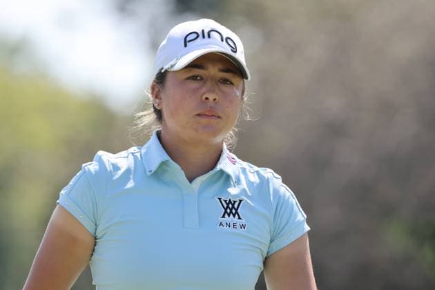 SYLVANIA, OH - JULY 20: Malia Nam looks on as she walks off of the ninth green during the third round of the LPGA, Golf Damen Dana Open on July 20, 2024 at Highland Meadows Golf Club in Sylvania, Ohio. (Photo by Scott W. Grau Icon Sportswire) GOLF: JUL 20 LPGA Dana Open EDITORIAL USE ONLY Icon24072003