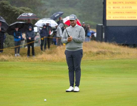 Thriston Lawrence on the 14th green. The British Open Championship, Day Three, Golf, Royal Troon, Troon, UK - 20 July 2024  Copyright: xStuartxWallace Shutterstockx 14588004q