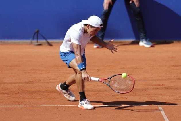 Tennis Men ATP, Tennis Men Tour 500 European Open Hamburg, Hamburg Open ATP 500 2024 , 20 07 2024 , Semifinals , Sebastian Baez ARG plays a backhand Copyright: FernandoxSoares