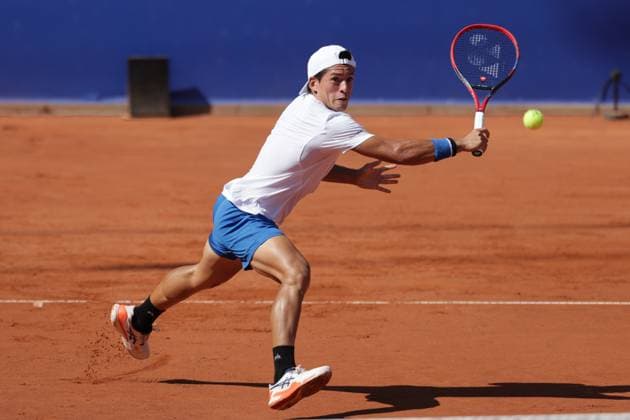 Tennis Men ATP, Tennis Men Tour 500 European Open Hamburg, Hamburg Open ATP 500 2024 , 20 07 2024 , Semifinals , Sebastian Baez ARG plays a backhand Copyright: FernandoxSoares