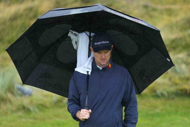 Justin Rose on the 8th green. The British Open Championship, Day Three, Golf, Royal Troon, Troon, UK - 20 July 2024  Copyright: xStuartxWallace Shutterstockx 14588004ao