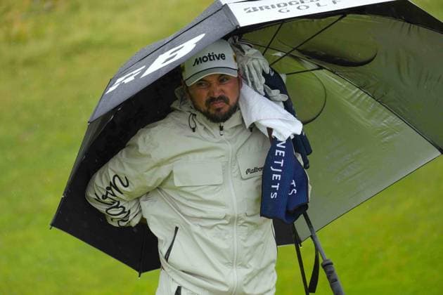 Jason Day on the 8th green. The British Open Championship, Day Three, Golf, Royal Troon, Troon, UK - 20 July 2024  Copyright: xStuartxWallace Shutterstockx 14588004ax