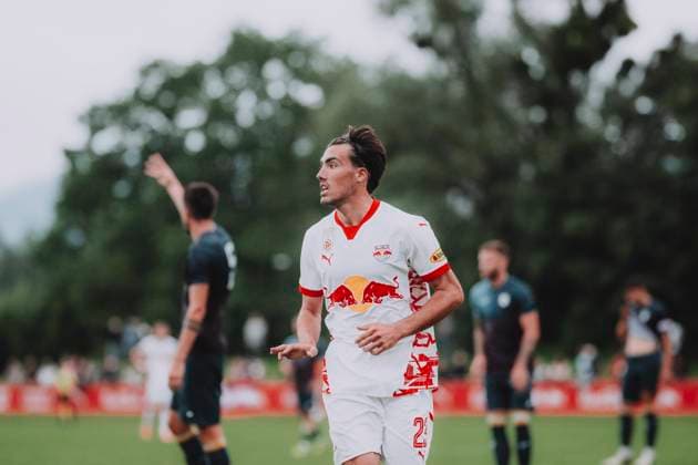 Pre-Season Friendly Match FC Red Bull Salzburg vs HNK Rijeka KUCHL, AUSTRIA - JULY 17: Roko Simic of FC Red Bull Salzburg during a pre-season friendly match between FC Red Bull Salzburg and HNK Rijeka on July 17, 2024 in Anif, Austria. Copyright: xx DSC_4366