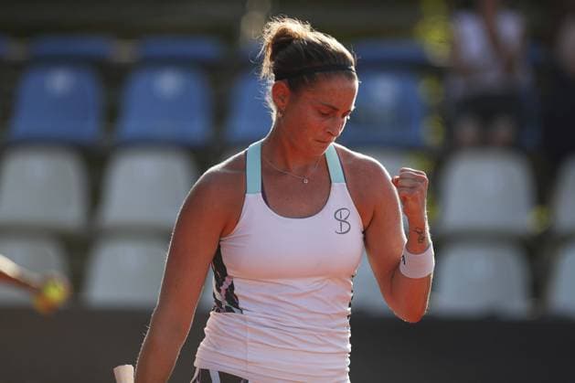 Yvonne Cavalle Reimers celebration during Palermo Open Ladies WTA, Tennis Damen 250, International Tennis match in Palermo, Italy, July 20 2024  Copyright: xMassimilianoxCarnabuci IPAxSportx xx IPA_48143706 IPA_Agency_IPA48143706