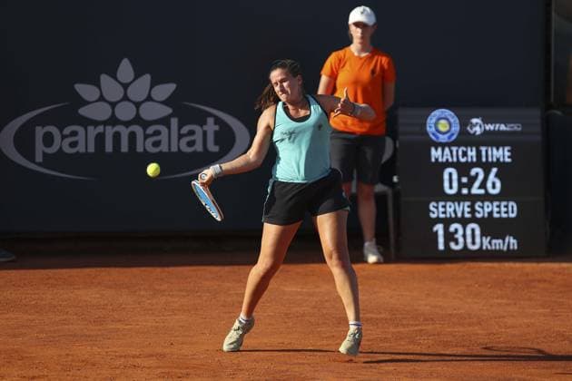 Aurora Zantedeschi in action during Palermo Open Ladies WTA, Tennis Damen 250, International Tennis match in Palermo, Italy, July 20 2024  Copyright: xMassimilianoxCarnabuci IPAxSportx xx IPA_48143732 IPA_Agency_IPA48143732