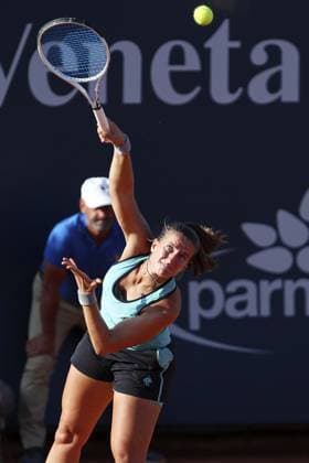 Aurora Zantedeschi in action during Palermo Open Ladies WTA, Tennis Damen 250, International Tennis match in Palermo, Italy, July 20 2024  Copyright: xMassimilianoxCarnabuci IPAxSportx xx IPA_48143734 IPA_Agency_IPA48143734