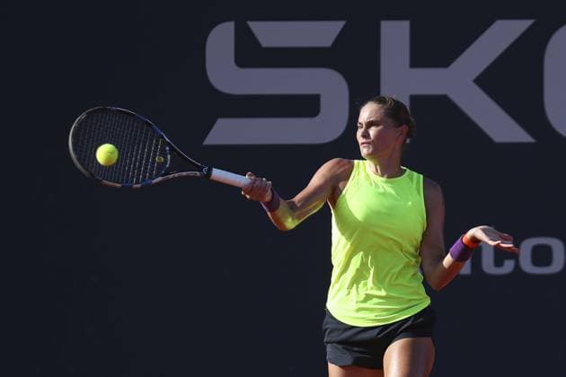 Aleksandra Panova in action during Palermo Open Ladies WTA, Tennis Damen 250, International Tennis match in Palermo, Italy, July 20 2024  Copyright: xMassimilianoxCarnabuci IPAxSportx xx IPA_48143767 IPA_Agency_IPA48143767