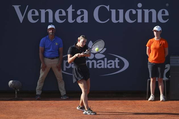 Yana Sizikova in action during Palermo Open Ladies WTA, Tennis Damen 250, International Tennis match in Palermo, Italy, July 20 2024  Copyright: xMassimilianoxCarnabuci IPAxSportx xx IPA_48143902 IPA_Agency_IPA48143902