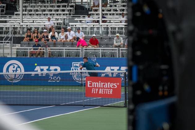 July 20, 2024, Atlanta, Georgia, USA: Atlanta Open Qualifying Singles Tennis - K. King V .J. Wolf. Atlanta USA - ZUMAc170 20240720_znp_c170_003 Copyright: xAndrewxClarkx