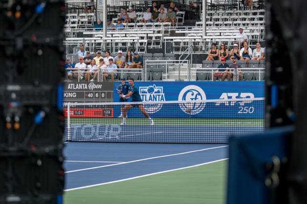 July 20, 2024, Atlanta, Georgia, USA: Atlanta Open Qualifying Singles Tennis - K. King V .J. Wolf. Atlanta USA - ZUMAc170 20240720_znp_c170_007 Copyright: xAndrewxClarkx