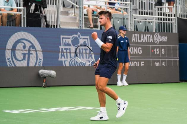 July 20, 2024, Atlanta, Georgia, USA: Atlanta Open Qualifying Singles Tennis - K. King V .J. Wolf. Atlanta USA - ZUMAc170 20240720_znp_c170_008 Copyright: xAndrewxClarkx