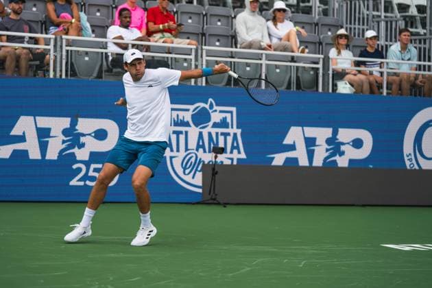 July 20, 2024, Atlanta, Georgia, USA: Atlanta Open Qualifying Singles Tennis - K. King V .J. Wolf. Atlanta USA - ZUMAc170 20240720_znp_c170_009 Copyright: xAndrewxClarkx