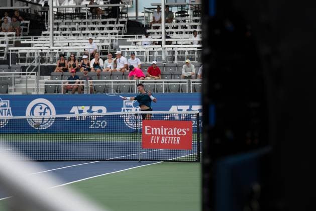 July 20, 2024, Atlanta, Georgia, USA: Atlanta Open Qualifying Singles Tennis - K. King V .J. Wolf. Atlanta USA - ZUMAc170 20240720_znp_c170_016 Copyright: xAndrewxClarkx