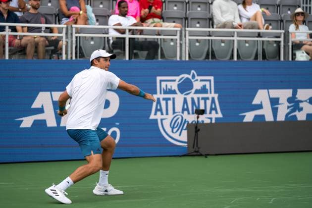 July 20, 2024, Atlanta, Georgia, USA: Atlanta Open Qualifying Singles Tennis - K. King V .J. Wolf. Atlanta USA - ZUMAc170 20240720_znp_c170_021 Copyright: xAndrewxClarkx