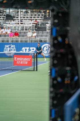 July 20, 2024, Atlanta, Georgia, USA: Atlanta Open Qualifying Singles Tennis - K. King V .J. Wolf. Atlanta USA - ZUMAc170 20240720_znp_c170_006 Copyright: xAndrewxClarkx
