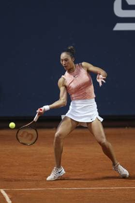 Zheng Qinwen in action during Palermo Open Ladies WTA, Tennis Damen 250, International Tennis match in Palermo, Italy, July 20 2024  Copyright: xMassimilianoxCarnabuci IPAxSportx xx IPA_48144518 IPA_Agency_IPA48144518