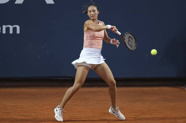 Palermo: Zheng Qinwen in action during Palermo Open Ladies WTA, Tennis Damen 250, International Tennis match in Palermo, Italy, July 20 2024 International Tennis match - Palermo Open Ladies WTA 250  - ZUMAp169 20240720_zsa_p169_862 Copyright: xMassimilianoxCarnabuci IPAxSportx