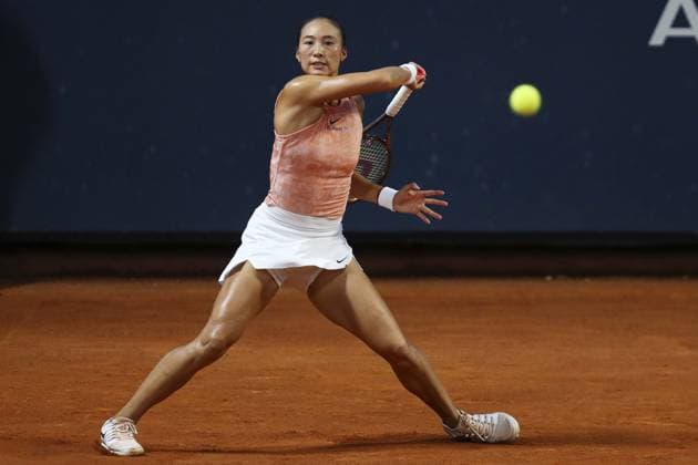 Palermo: Zheng Qinwen in action during Palermo Open Ladies WTA, Tennis Damen 250, International Tennis match in Palermo, Italy, July 20 2024 International Tennis match - Palermo Open Ladies WTA 250  - ZUMAp169 20240720_zsa_p169_871 Copyright: xMassimilianoxCarnabuci IPAxSportx