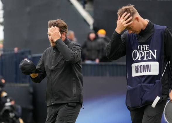 CAPTION CORRECTION: Daniel Brown walks off the 18th green. The British Open Championship, Day Three, Golf, Royal Troon, Troon, UK - 20 July 2024  Copyright: xStuartxWallace Shutterstockx 14588004bn