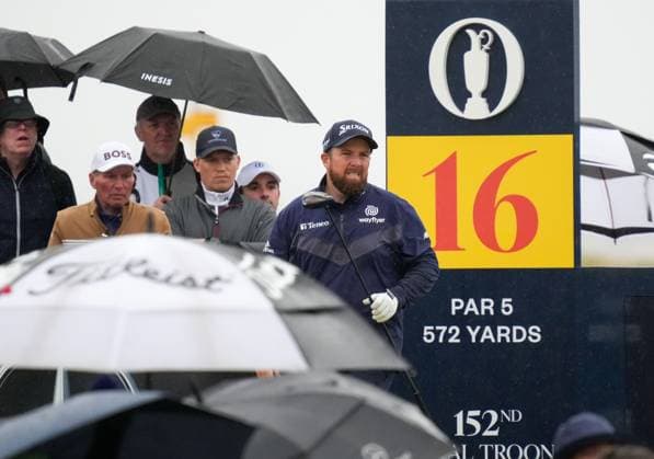 Shane Lowry on the 16th tee. The British Open Championship, Day Three, Golf, Royal Troon, Troon, UK - 20 July 2024  Copyright: xStuartxWallace Shutterstockx 14588004br