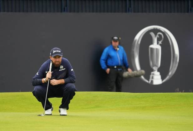 Shane Lowry on the 18th green. The British Open Championship, Day Three, Golf, Royal Troon, Troon, UK - 20 July 2024  Copyright: xStuartxWallace Shutterstockx 14588004dh