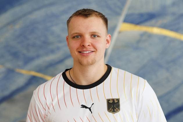 Justus Fischer GER, 14 Portrait, Single image, 20 07 2024, Ludwigsburg Germany , Handball, Team photos national teams for the Olympic Games xprx