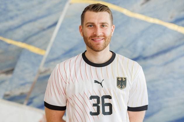 Lukas Mertens GER, 36 Portrait, Single image, 20 07 2024, Ludwigsburg Germany , Handball, Team photos national teams for the Olympic Games xprx