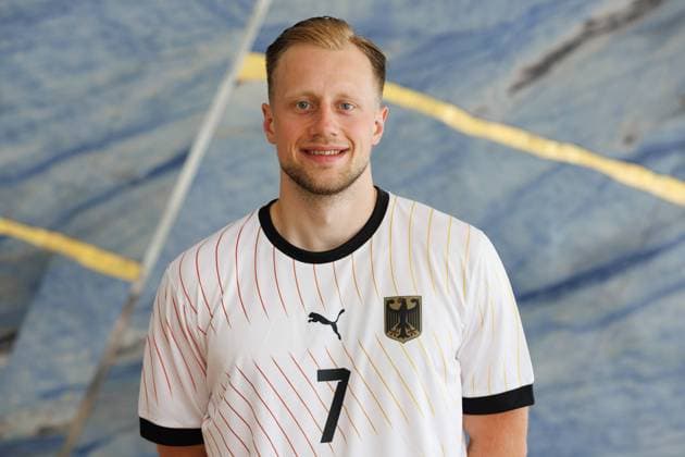 Luca Witzke GER, 7 Portrait, Single image, 20 07 2024, Ludwigsburg Germany , Handball, Team photos national teams for the Olympic Games xprx