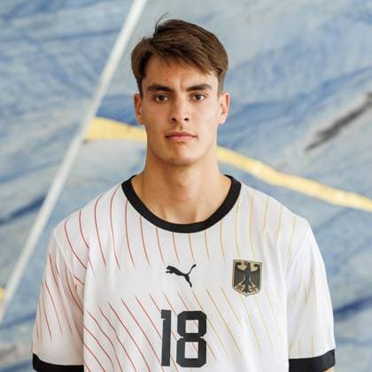 Julian Köster GER, 18 Portrait, Single image, 20 07 2024, Ludwigsburg Germany , Handball, Team photos national teams for the Olympic Games xprx