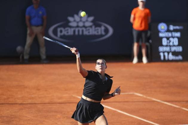 International Tennis match - Palermo Open Ladies WTA, Tennis Damen 250 Yana Sizikova in action during Palermo Open Ladies WTA 250, International Tennis match in Palermo, Italy, July 20 2024 Palermo Italy  Copyright: xIPAxSport ABACAx