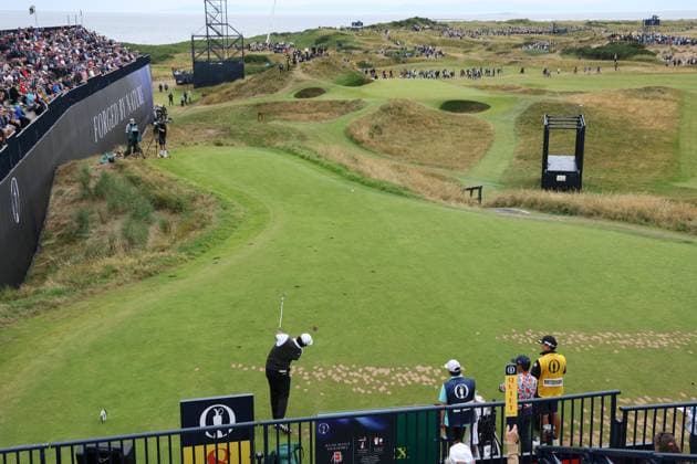 Japan s Hideki Matsuyama on the 8th hole during the day 3 of the 2024 British Open Golf Championships at the Royal Troon golf club in Troon, Scotland, on July 20, 2024. Noxthirdxpartyxsales  (260238060)