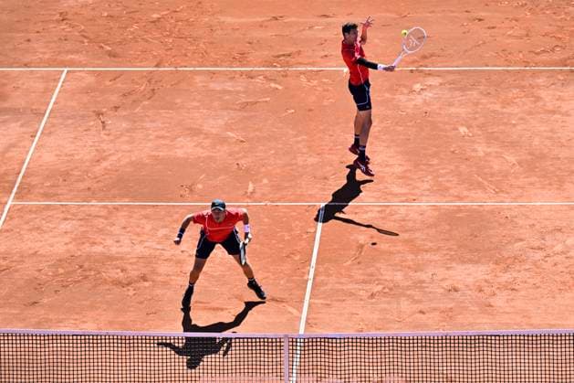 BASTAD, SWEDEN 20240721 Frances Gregoire Jacq and Manuel Guinard during Sundays mens doubles final against Brazils Orlando Luz and Rafael Matos at the Nordea Open in Bastad BASTAD SWEDEN x9200x  Copyright: xBjörnxLarssonxRosvall TTx NORDEA OPEN BASTAD FINAL