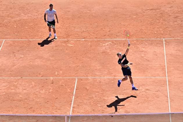 BASTAD, SWEDEN 20240721 Brazils Orlando Luz and Rafael Matos during Sundays mens doubles final against Frances Manuel Guinard and Gregoire Jacq in the Nordea Open in Bastad BASTAD SWEDEN x9200x  Copyright: xBjörnxLarssonxRosvall TTx NORDEA OPEN BASTAD FINAL