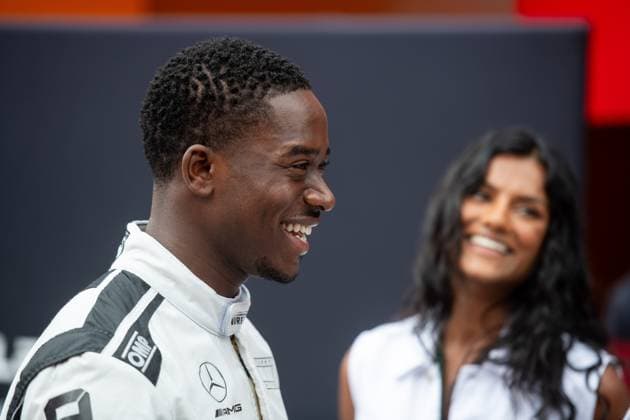 Damson Idris Actor, Great Britain, alias Joshua Pearce, APX GP during filming of the Apple Movie F1 movie Apex, HUN, Formula 1 World Championship, Hungarian Grand Prix, Hungaroring, Raceday, Arrival of the drivers, 21 07 2024 HUN, Formula 1 World Championship, Hungarian Grand Prix, Hungaroring, Raceday, Arrival of the drivers, 21 07 2024 Mogyorod Copyright: xEibner-Pressefoto Memmlerx EP_MMR
