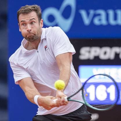 International Tennis match - EFG Swiss Open Gstaad Gstaad Switzerland, 07 21 2024: Quentin Halys (FRA) in final against Matteo Berrettini (ITA) during EFG Swiss Open. during EFG Swiss Open Gstaad, International Tennis match in Gstaad, Switzerland, July 21 2024 Gstaad Switzerland  Copyright: xIPAxSport ABACAx