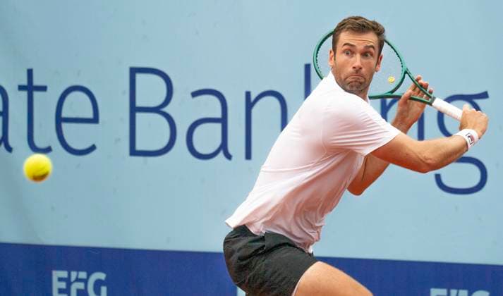 July 21, 2024, Gstaad, Bern, Switzerland: Gstaad Switzerland, 07 21 2024: QUENTIN HALYS of France during final of EFG Swiss Open Gstaad ATP, Tennis Herren 250, EFG Swiss Open Gstaad-ATP 250 took place at Roy Emerson Arena in Gstaad, which is located in the famous ski resort of Gstaad and which is located in the Bernese Oberland. MATTEO BERRETTINI won 6-3, 6-1 and wins the tournament Gstaad Switzerland - ZUMAd206 20240721_zip_d206_022 Copyright: xEricxDubostx