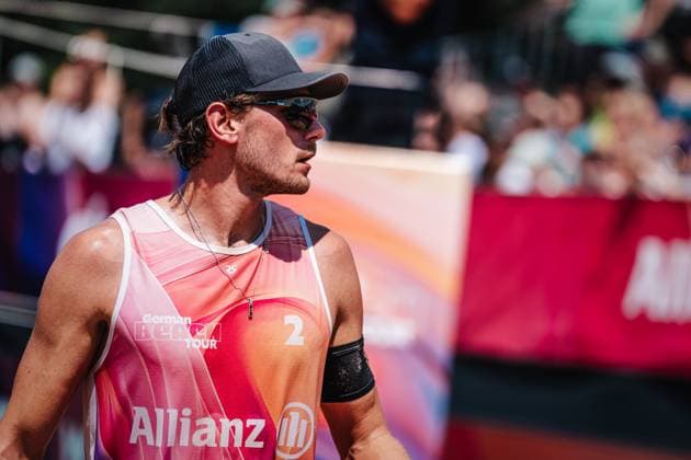 Beach volleyball men German Beach Tour 2024 Tourstop Munich 21 07 2024 Paul Henning Munich Central University Sports Beach Bavaria Germany