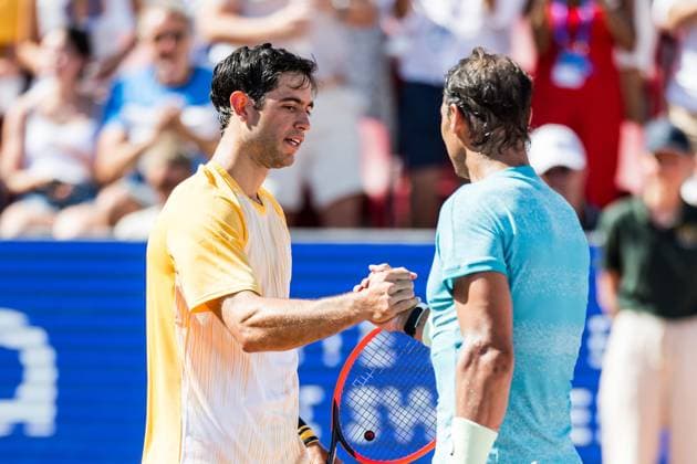 240721 Nuno Borges of Portugal and Rafael Nadal of Spain after men™s single final during Nordea Open day 7 on July 21, 2024 in Bastad Photo Niclas Jönsson BILDBYRAN COP 273 NO0291 tennis svenska öppna swedish open bbeng jubel  Copyright: NICLASxJÖNSSON BB240721NO078