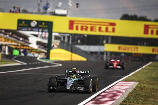 44 HAMILTON Lewis (gbr), Mercedes AMG F1 Team W15, action during the Formula 1 Hungarian Grand Prix 2024, 13th round of the 2024 Formula One World Championship, WM, Weltmeisterschaft from July 19 to 21, 2024 on the Hungaroring, in Mogyorod, Hungary - F1 - HUNGARIAN GRAND PRIX 2024 DPPI Panoramic  240721_R13_UNGHERIA_DP_EA010762