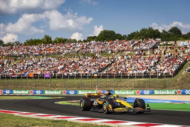 81 PIASTRI Oscar (aus), McLaren F1 Team MCL38, action during the Formula 1 Hungarian Grand Prix 2024, 13th round of the 2024 Formula One World Championship, WM, Weltmeisterschaft from July 19 to 21, 2024 on the Hungaroring, in Mogyorod, Hungary - F1 - HUNGARIAN GRAND PRIX 2024 DPPI Panoramic  240721_R13_UNGHERIA_DP_AV6_1049
