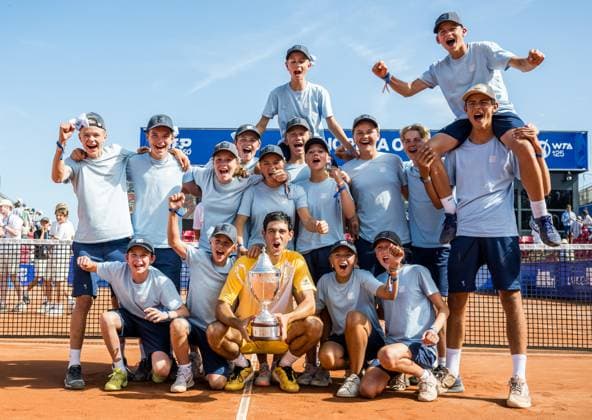 240721 Nuno Borges of Portugal celebrates with the trophy after the men™s single final against Rafael Nadal of Spain during Nordea Open day 7 on July 21, 2024 in Bastad Photo Niclas Jönsson BILDBYRAN COP 273 NO0291 tennis svenska öppna swedish open bbeng jubel  Copyright: NICLASxJÖNSSON BB240721NO110
