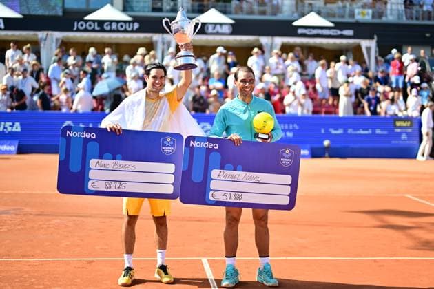 Portugal s Nuno Borges wins Sunday s men s singles final against Spain s Rafael Nadal in the Nordea Open in Bastad, Sweden on july 21, 2024 BASTAD SWEDEN x9200x  Copyright: xBjörnxLarssonxRosvall TTx SWEDEN TENNIS BASTAD OPEN