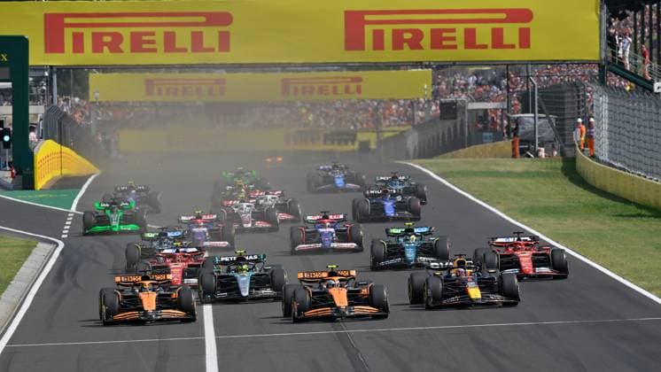 Budapest: Start Race in Budapest During Fia Formula One World Championship, WM, Weltmeisterschaft F1 Hungarian Grand Prix 2024, 20 July In Budapest, Hungarian Formula 1 Championship - Formula 1 Hungarian Grand Prix 2024 - Race  - ZUMAp169 20240721_zsa_p169_087 Copyright: xLucaxBarsali IPAxSportx
